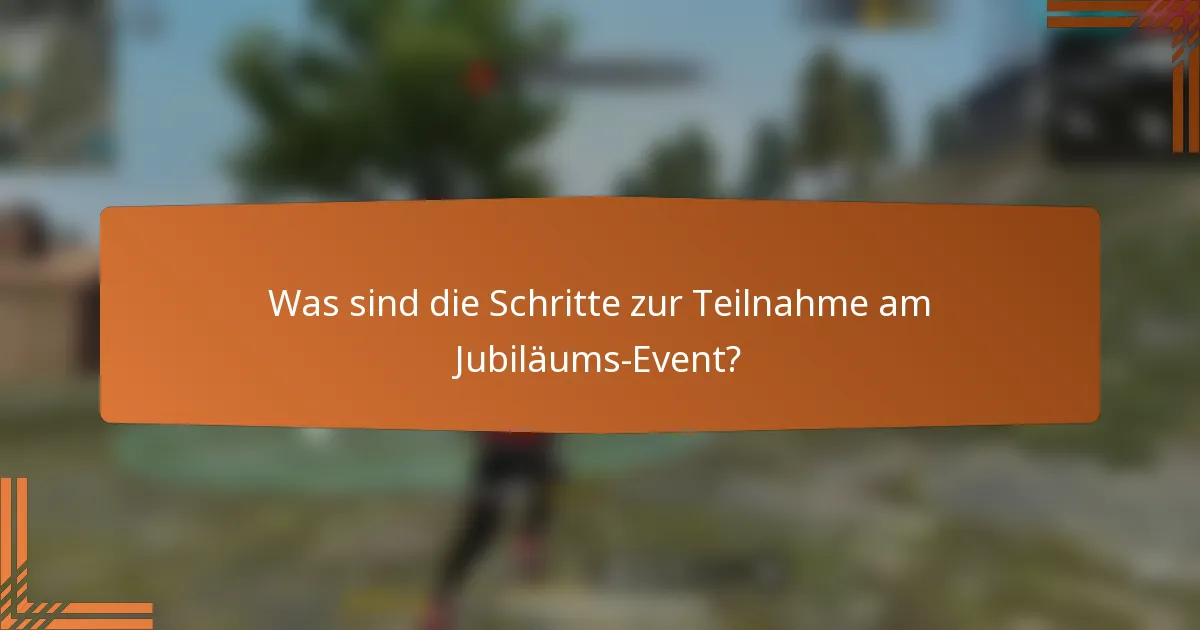 Was sind die Schritte zur Teilnahme am Jubiläums-Event?